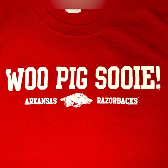 Arkansas Razorbacks Woo Pig Sooie Shirt - Picture 1 of 4